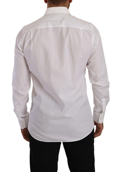 Dolce & Gabbana Elegant White Cotton Dress Shirt - Slim Fit