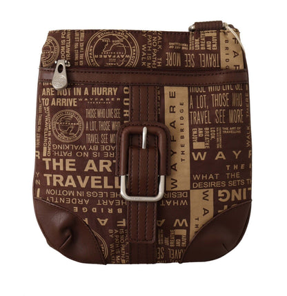 WAYFARER Chic Brown Fabric Crossbody Bag