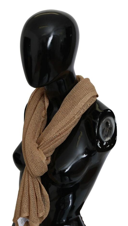 GF Ferre Brown Neck Wrap Winter Shawl Foulard Scarf