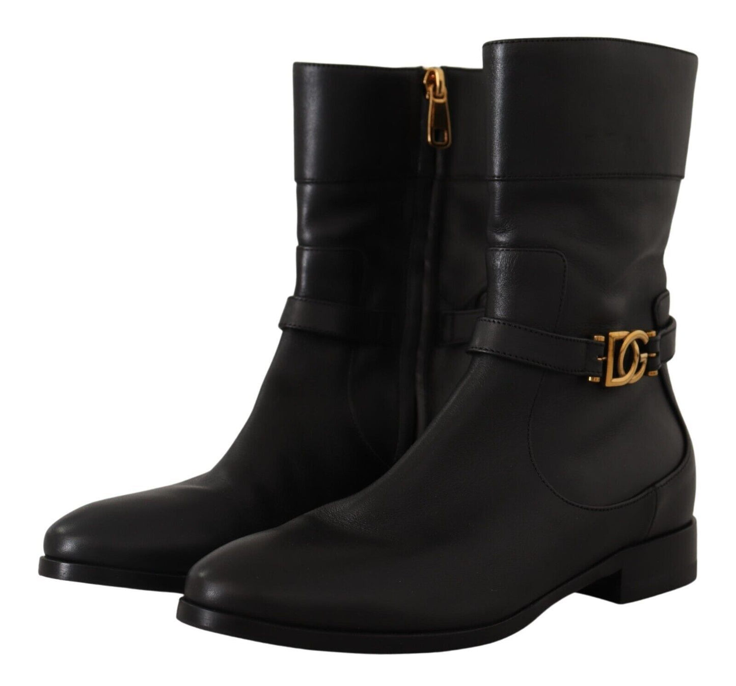 Dolce & Gabbana Elegant Leather Biker Boots