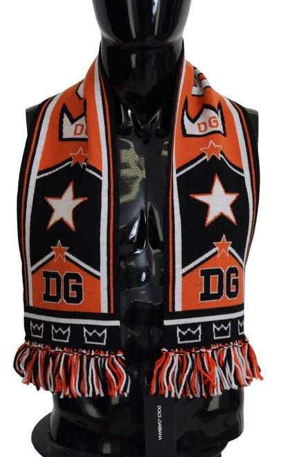 Dolce & Gabbana Multicolor DG Logo Printed Men Neck Wrap Shawl Scarf