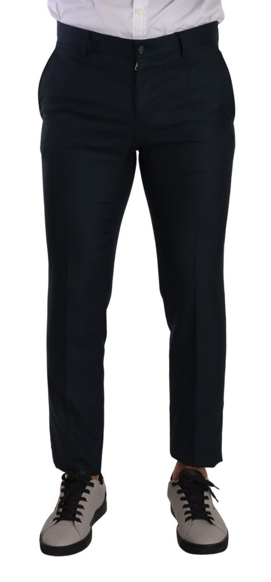 Dolce & Gabbana Elegant Slim Fit Cashmere-Silk Dress Pants