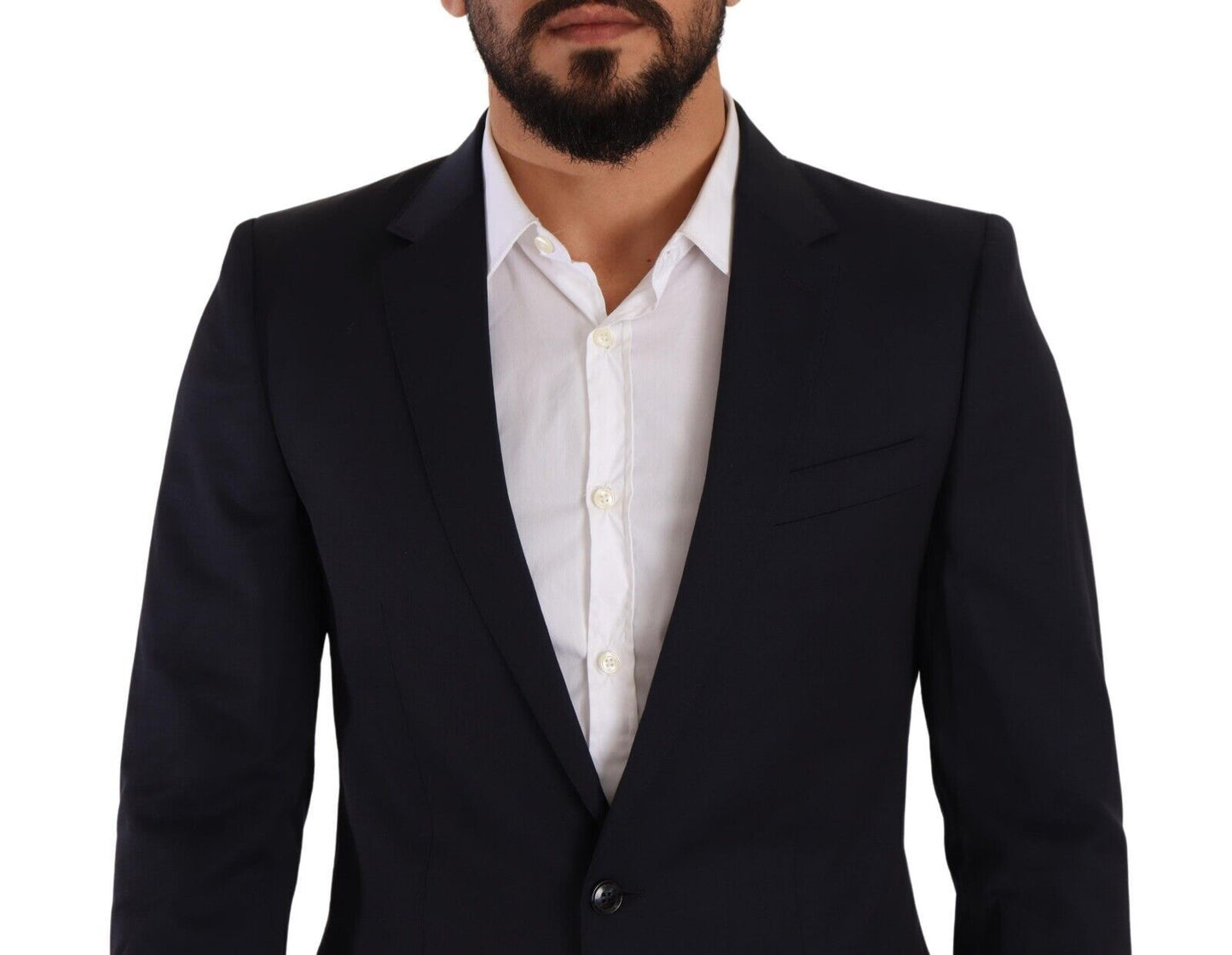 Dolce & Gabbana Sleek Navy Martini Slim Fit Wool Blazer