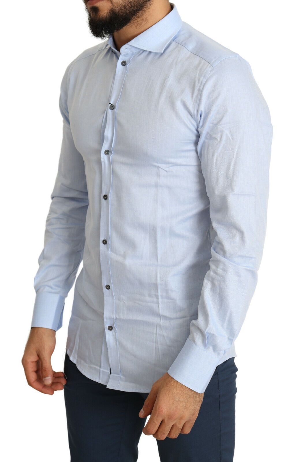 Dolce & Gabbana Elegant Light Blue Slim Fit Dress Shirt