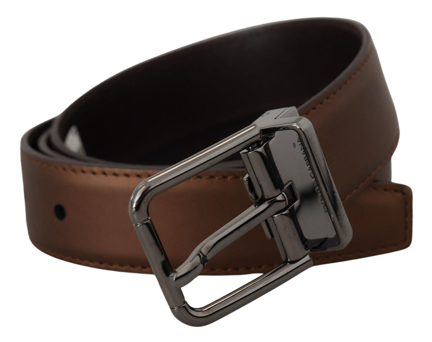 Dolce & Gabbana Elegant Bronze Leather Belt