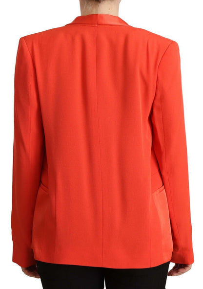 CO|TE Orange Long Sleeves Acetate Blazer Pocket Overcoat Jacket