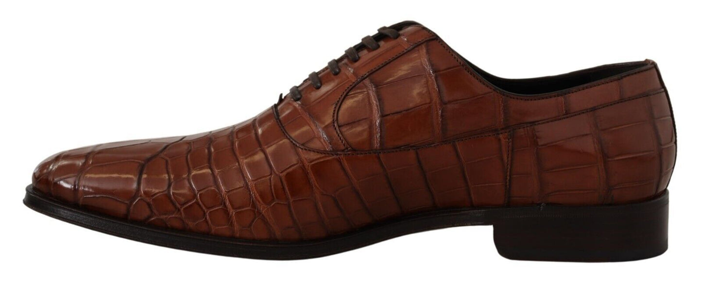 Dolce & Gabbana Elegant Exotic Crocodile Leather Formal Shoes