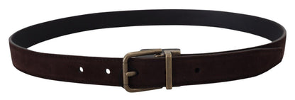 Dolce & Gabbana Elegant Italian Leather Belt with Metal Buckle