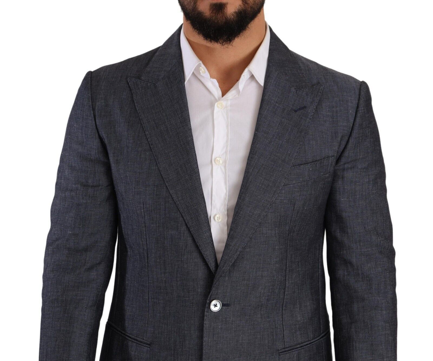 Dolce & Gabbana Elegant Slim Fit Two-Button Blue Blazer