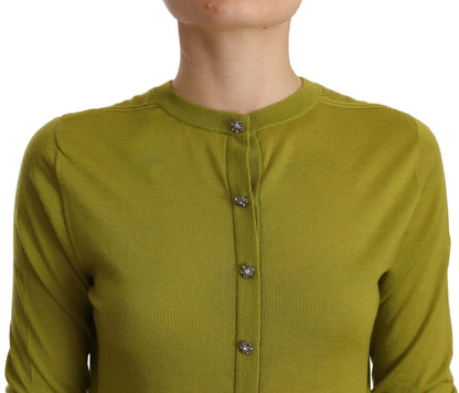 Dolce & Gabbana Apple Green Cashmere Cardigan - Luxe Comfort