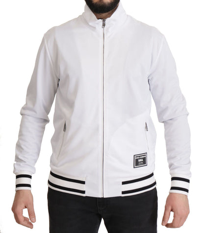 Dolce & Gabbana White DG D.N.A. Zipper Stretch Sweater