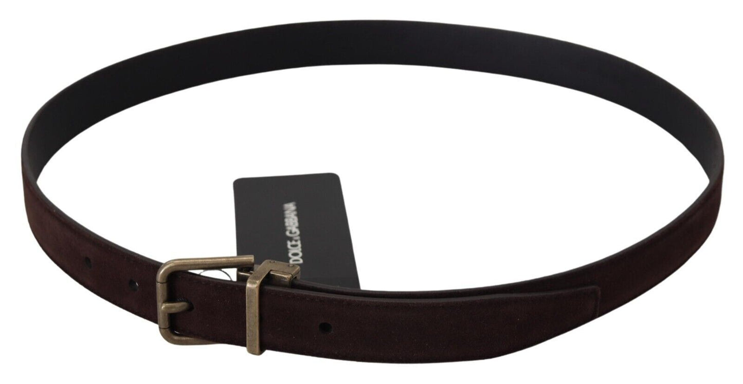 Dolce & Gabbana Elegant Italian Leather Belt with Metal Buckle