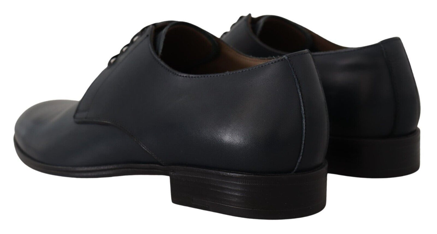 Dolce & Gabbana Elegant Navy Blue Derby Formal Shoes