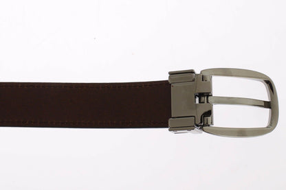 Dolce & Gabbana Elegant Baroque Silk Tie & Leather Belt Set