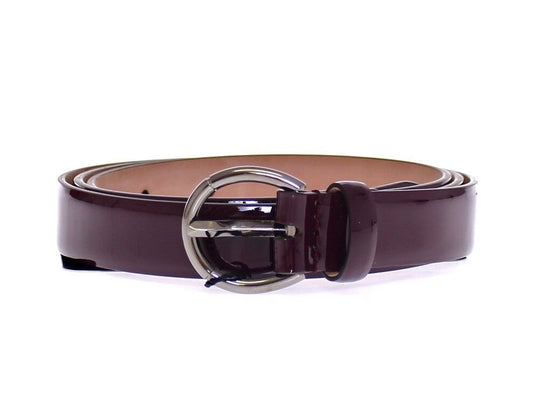 Dolce & Gabbana Purple Leather Logo Cintura Belt