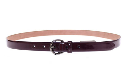 Dolce & Gabbana Purple Leather Logo Cintura Belt