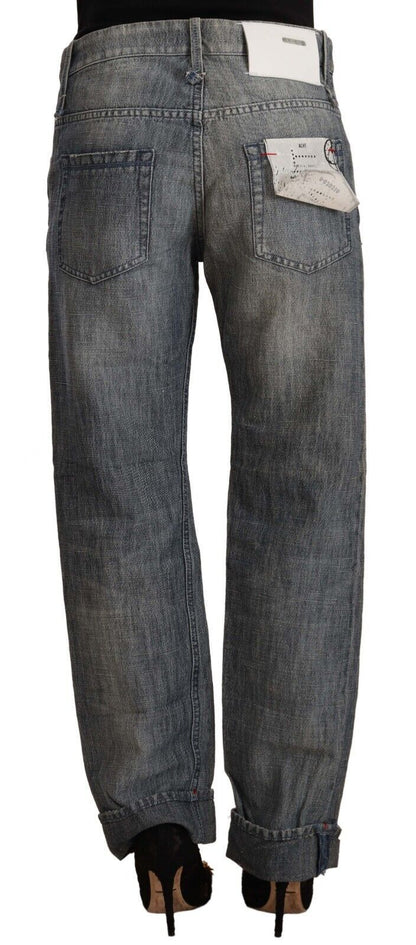 Acht Chic Gray Washed Straight Cut Jeans