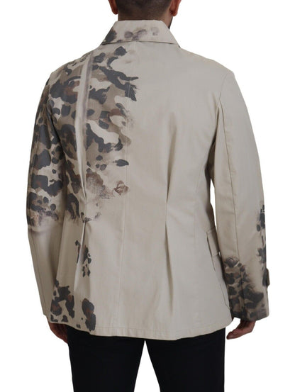 Dolce & Gabbana Elegant Beige Cotton Button-Down Shirt