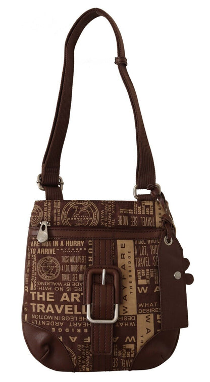 WAYFARER Chic Brown Fabric Crossbody Bag