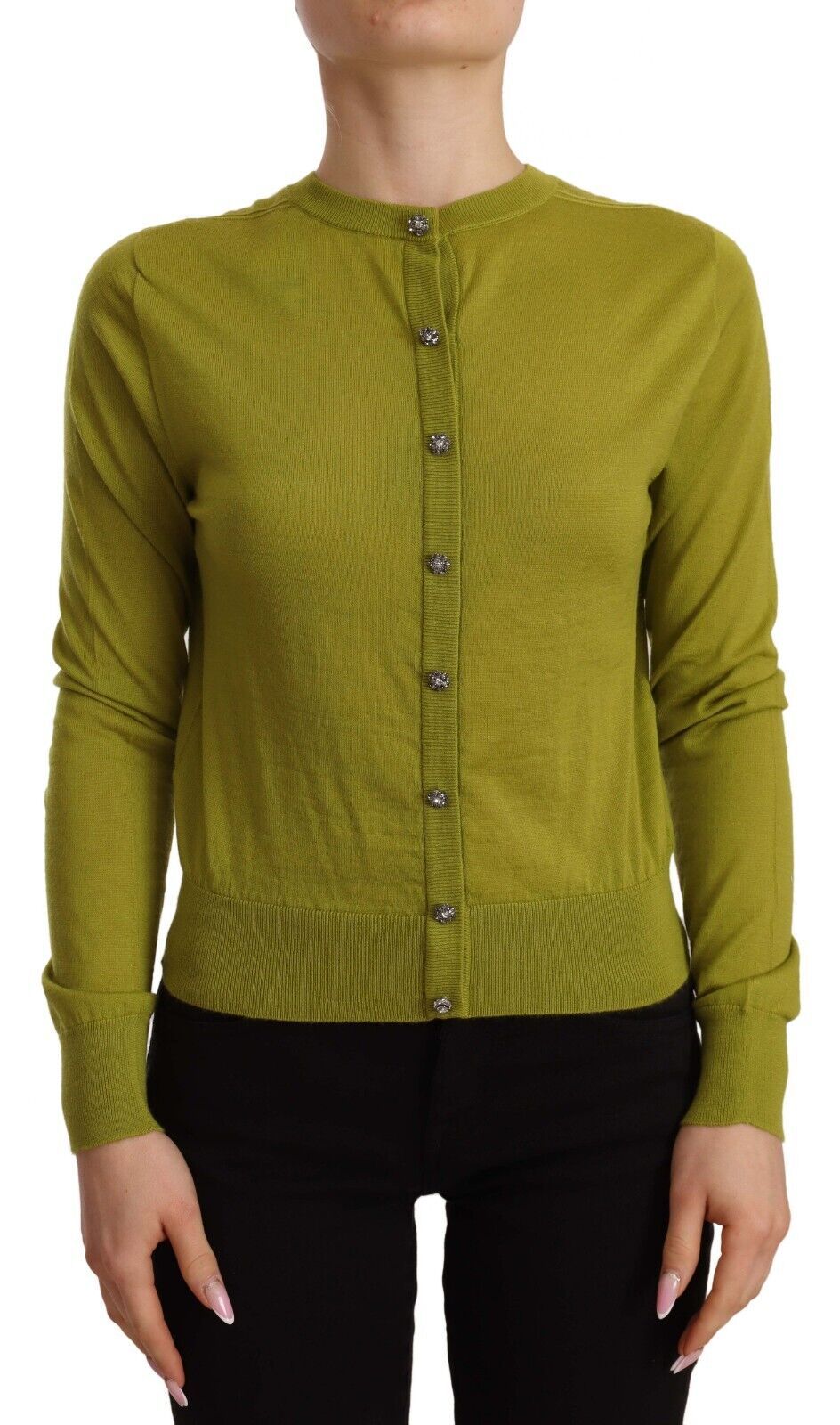 Dolce & Gabbana Apple Green Cashmere Cardigan - Luxe Comfort