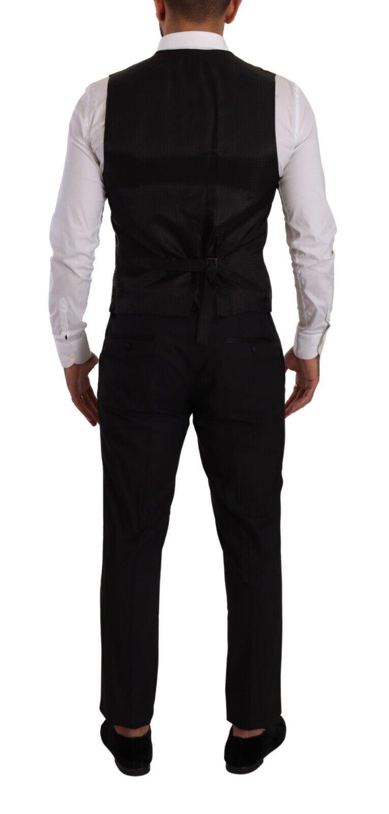 Dolce & Gabbana Elegant Black Three-Piece Martini Fit Suit