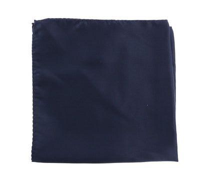 Dolce & Gabbana Blue 100% Silk Square Men Handkerchief Scarf