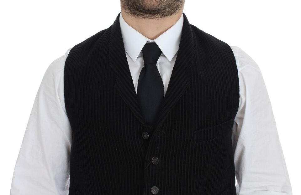 Dolce & Gabbana Black Manchester Single Breasted Vest