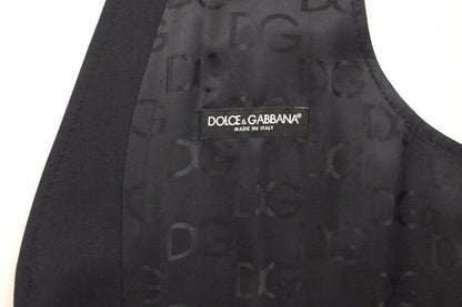 Dolce & Gabbana Blue Cotton Stretch Dress Vest Blazer