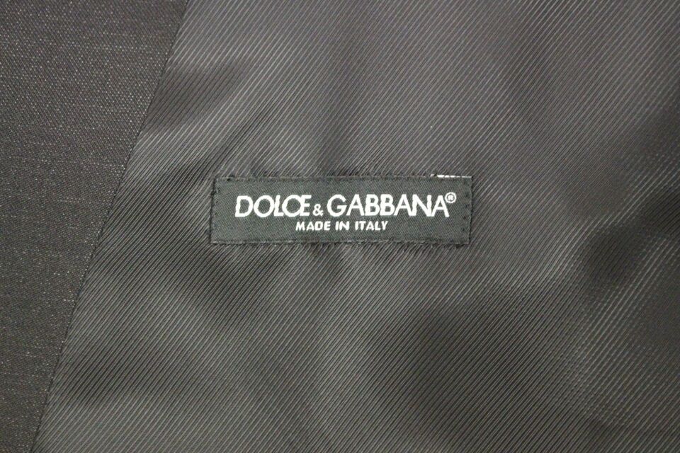 Dolce & Gabbana Gray Wool Silk Dress Vest Gilet Weste