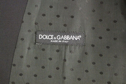 Dolce & Gabbana Black Wool Formal Dress Vest Gilet Weste