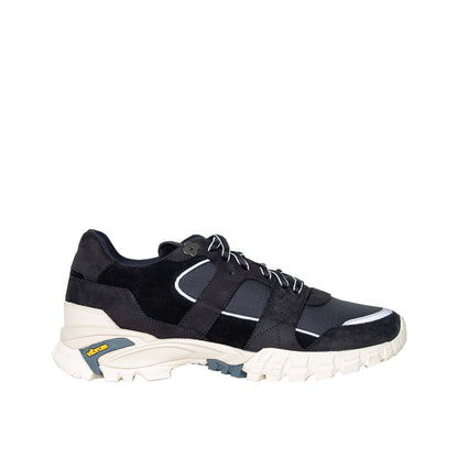 Lardini Elegant Black Leather and Suede Sneakers