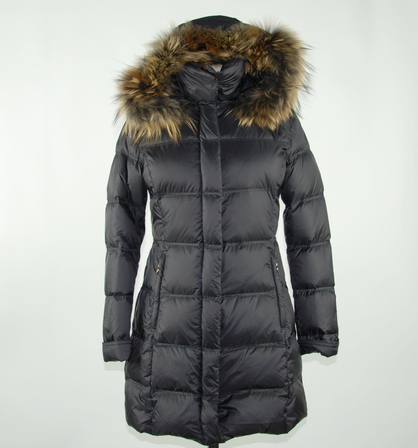 Emilio Romanelli Chic Black Duck Down Winter Coat