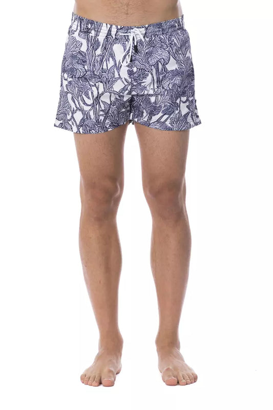 Roberto Cavalli Sport Elegant Light-Blue Printed Swimsuit