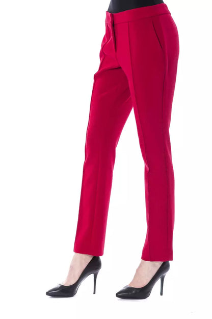 BYBLOS Chic Fuchsia Slim Fit Trousers