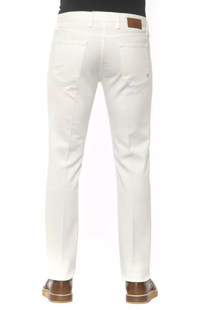 PT Torino Chic Super Slim White Men's Trousers