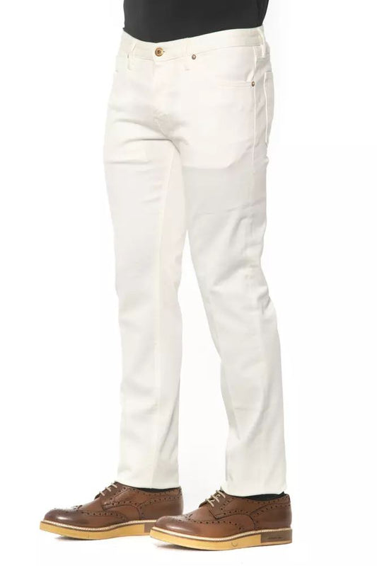 PT Torino Chic Super Slim White Men's Trousers