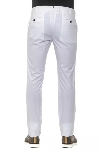PT Torino Chic White Super Slim Men's Trousers
