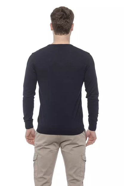 Conte of Florence Elegant V-Neck Cotton Sweater for Men
