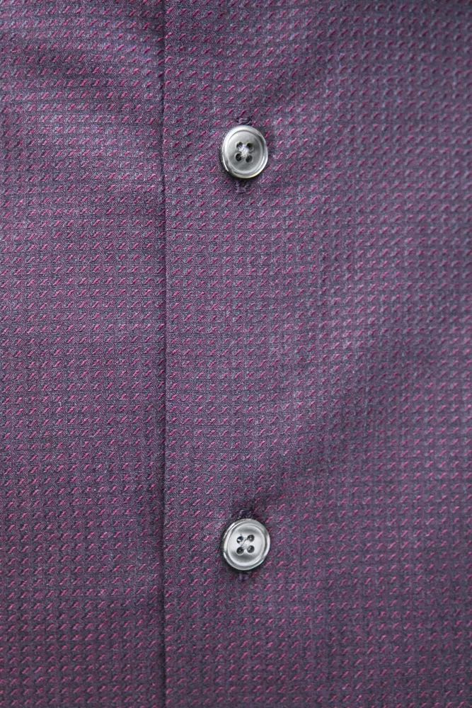 Robert Friedman Burgundy Slim Collar Shirt - Medium Elegance
