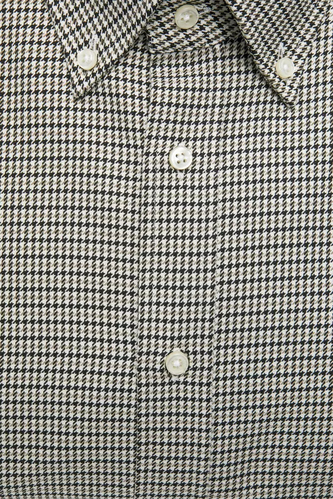 Robert Friedman Beige Cotton Button Down Regular Shirt