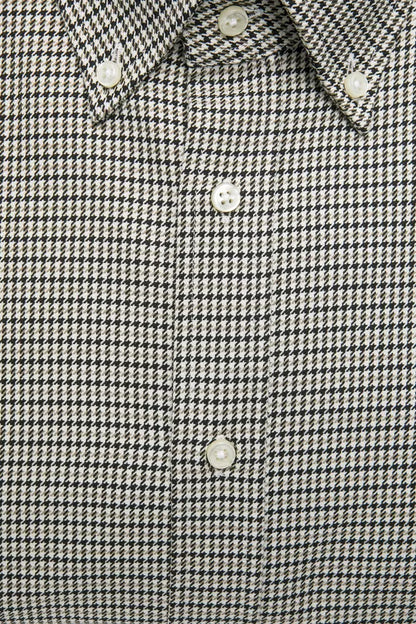 Robert Friedman Beige Cotton Button Down Regular Shirt
