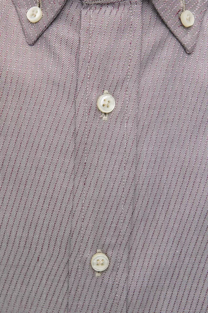 Robert Friedman Beige Cotton Button Down Men's Shirt