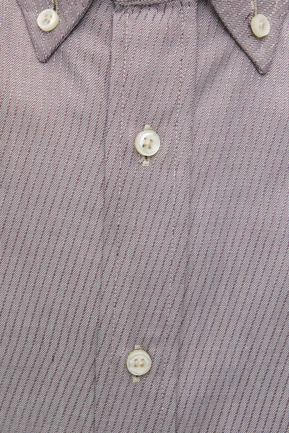 Robert Friedman Beige Cotton Button Down Men's Shirt