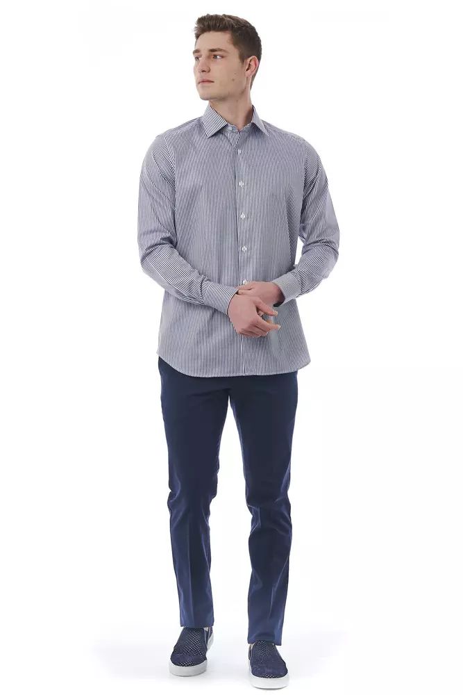 Bagutta Elegant White Italian Collar Shirt - Regular Fit