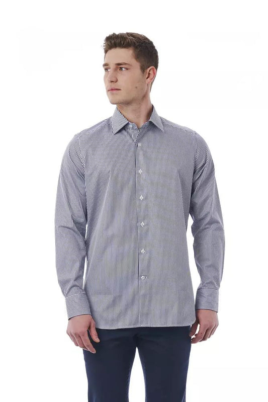 Bagutta Elegant White Italian Collar Shirt - Regular Fit