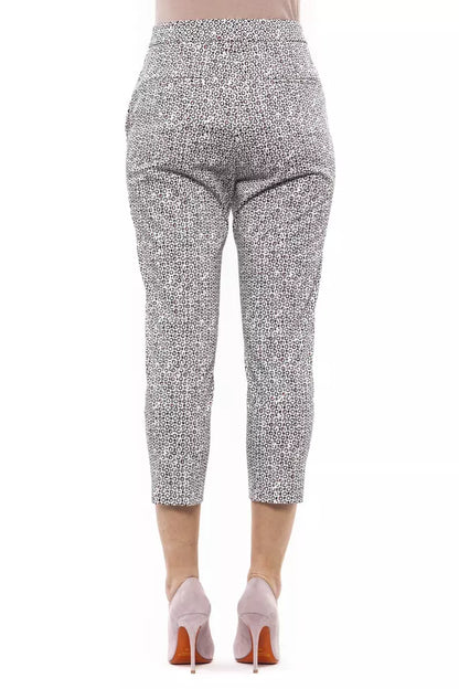 Peserico Chic Adherent White Ankle Trousers