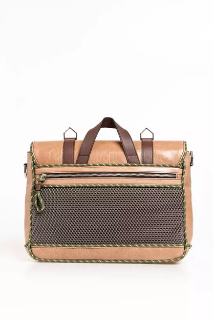 Trussardi Elegant Craquele-Effect Calfskin Briefcase