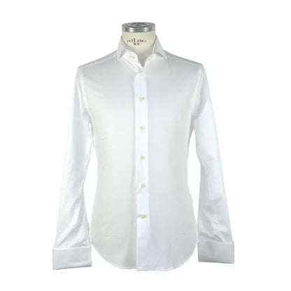 Made in Italy Elegant Ceremony White Cotton Shirt
