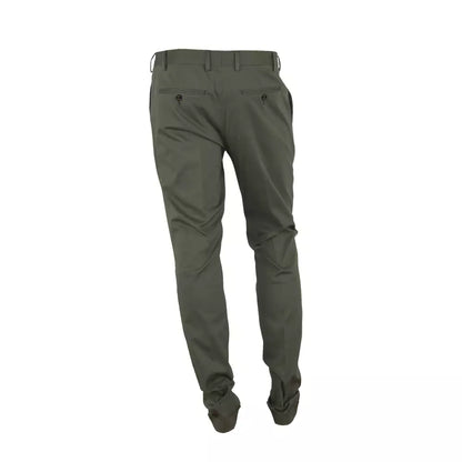 Made in Italy Elegant Green Summer Trousers for Men