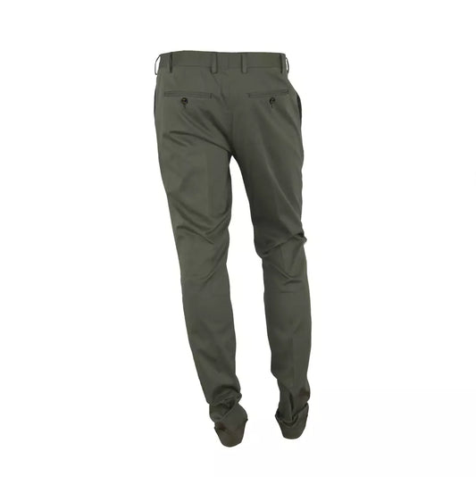 Made in Italy Elegant Green Summer Trousers for Men